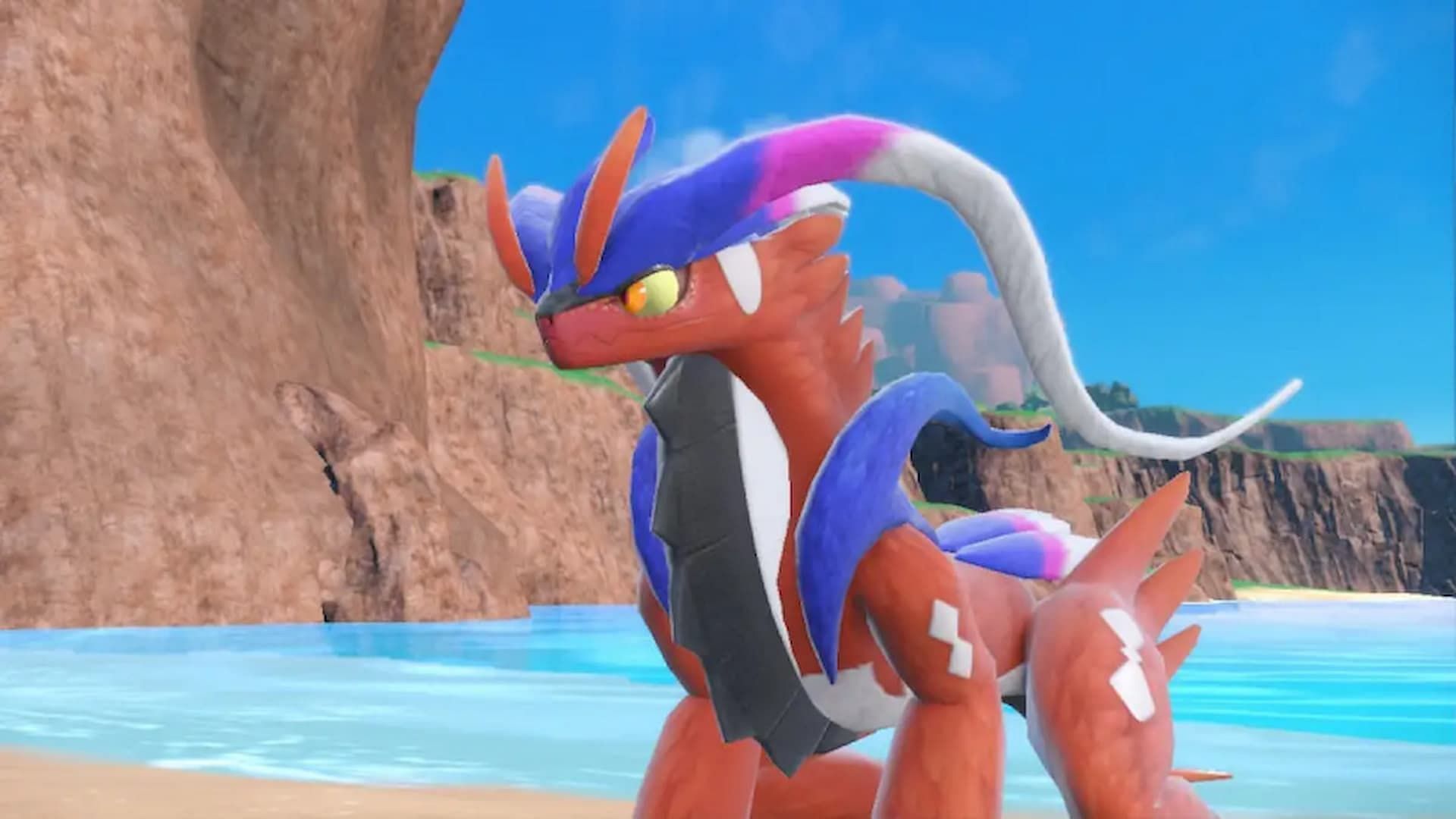 First encounter with Koraidon in the game (Image via The Pokemon Company)